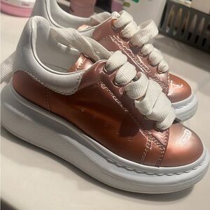 Alexander McQueen Oversized Sneakers 'Metallic Pink'  for toddler 7.5